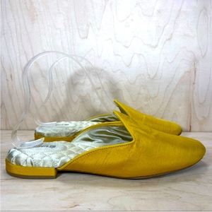 Birdies The Raven Satin Marigold Mules Women’s Size 8.5